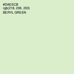 #DAEECB - Beryl Green Color Image