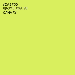 #DAEF5D - Canary Color Image