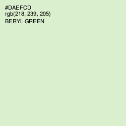 #DAEFCD - Beryl Green Color Image