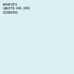 #DAF0F3 - Iceberg Color Image