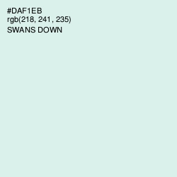 #DAF1EB - Swans Down Color Image