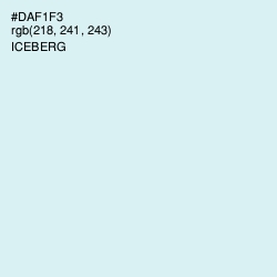 #DAF1F3 - Iceberg Color Image