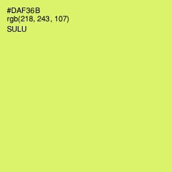 #DAF36B - Sulu Color Image