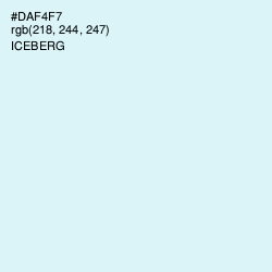 #DAF4F7 - Iceberg Color Image