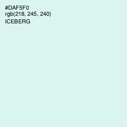 #DAF5F0 - Iceberg Color Image