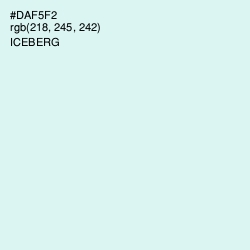 #DAF5F2 - Iceberg Color Image