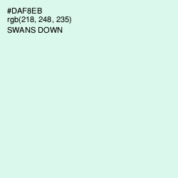 #DAF8EB - Swans Down Color Image