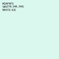 #DAF8F0 - White Ice Color Image