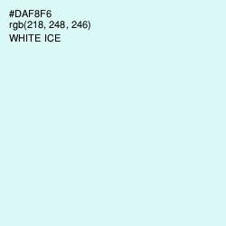 #DAF8F6 - White Ice Color Image