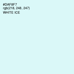 #DAF8F7 - White Ice Color Image