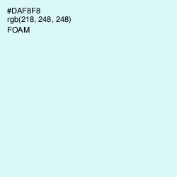#DAF8F8 - Foam Color Image