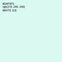 #DAF9F0 - White Ice Color Image