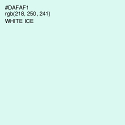 #DAFAF1 - White Ice Color Image