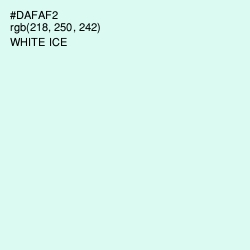 #DAFAF2 - White Ice Color Image