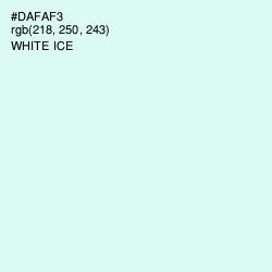 #DAFAF3 - White Ice Color Image