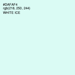 #DAFAF4 - White Ice Color Image