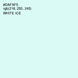 #DAFAF5 - White Ice Color Image