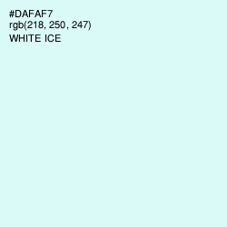 #DAFAF7 - White Ice Color Image