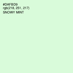 #DAFBD9 - Snowy Mint Color Image