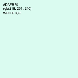 #DAFBF0 - White Ice Color Image