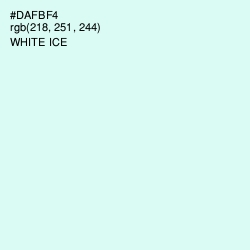 #DAFBF4 - White Ice Color Image