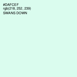 #DAFCEF - Swans Down Color Image