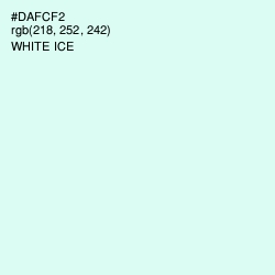 #DAFCF2 - White Ice Color Image