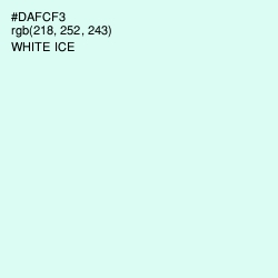 #DAFCF3 - White Ice Color Image