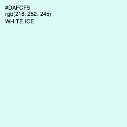 #DAFCF5 - White Ice Color Image