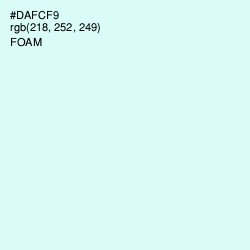 #DAFCF9 - Foam Color Image