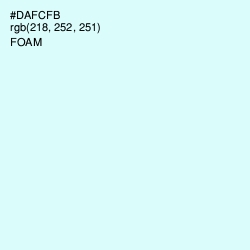 #DAFCFB - Foam Color Image