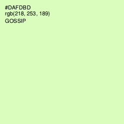 #DAFDBD - Gossip Color Image