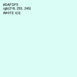 #DAFDF5 - White Ice Color Image