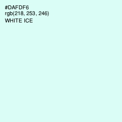 #DAFDF6 - White Ice Color Image