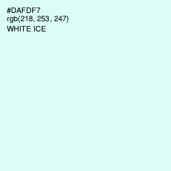 #DAFDF7 - White Ice Color Image