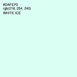 #DAFEF0 - White Ice Color Image