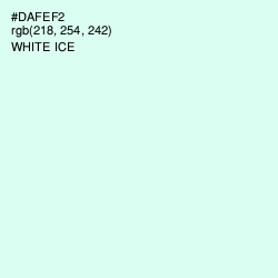 #DAFEF2 - White Ice Color Image