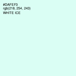 #DAFEF3 - White Ice Color Image