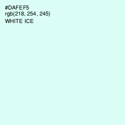 #DAFEF5 - White Ice Color Image