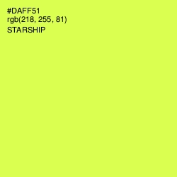 #DAFF51 - Starship Color Image