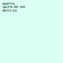 #DAFFF4 - White Ice Color Image