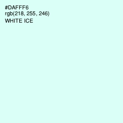#DAFFF6 - White Ice Color Image
