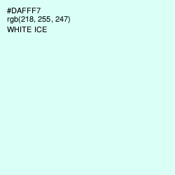 #DAFFF7 - White Ice Color Image