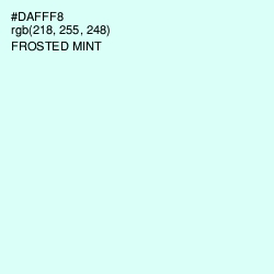 #DAFFF8 - Frosted Mint Color Image