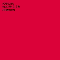 #DB023A - Crimson Color Image
