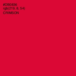 #DB0836 - Crimson Color Image