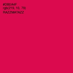 #DB0A4F - Razzmatazz Color Image