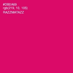 #DB0A69 - Razzmatazz Color Image