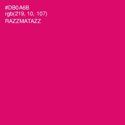 #DB0A6B - Razzmatazz Color Image