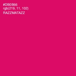#DB0B66 - Razzmatazz Color Image
